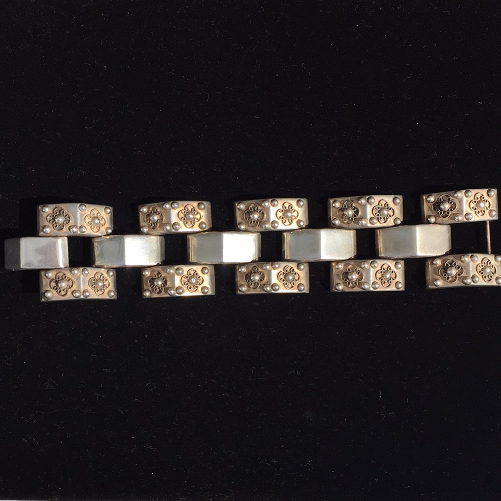 Incredible Vintage Taxco Puzzle Bracelet